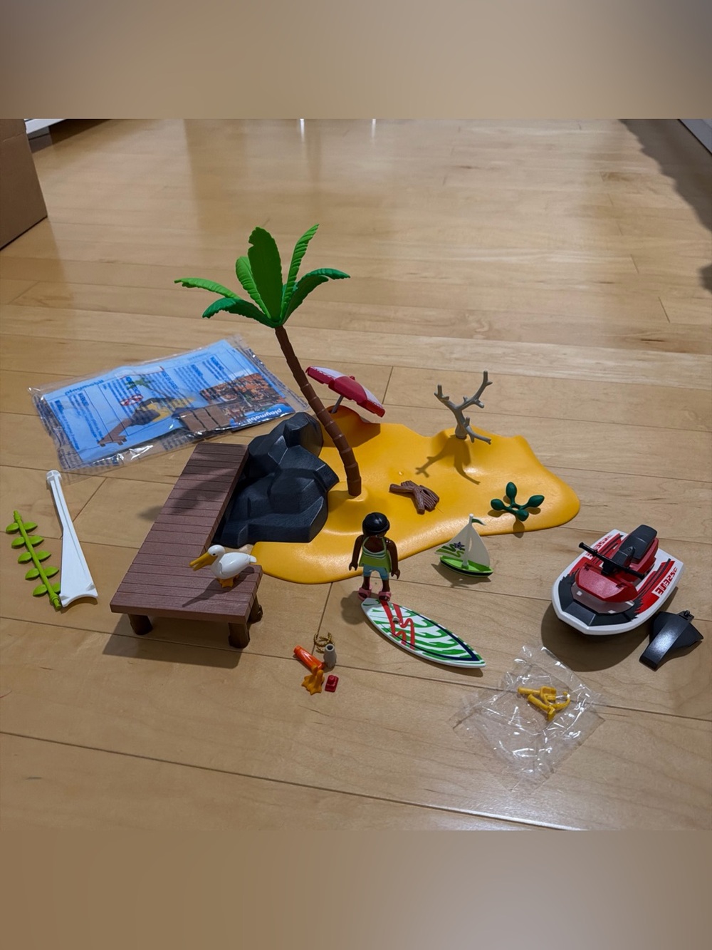 PLAYMOBIL SUMMER FUN 5992 HOLIDAY ISLAND Beach Jet Ski As pictured